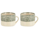 Juniper Drop Mug - Cream & Juniper - Large (Set of 2)