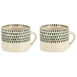 Juniper Drop Mug - Cream & Juniper - Large (Set of 2)