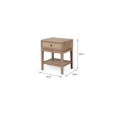 Widcombe Side Table With Drawer - Bayur Wood, Natural
