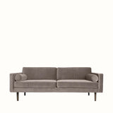 Broste Wind 2 Seater Sofa - Light Grey Velvet