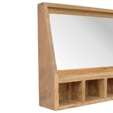 Albo Wall Mirror with Open Storage - Natural Mirrors - Bokel Home