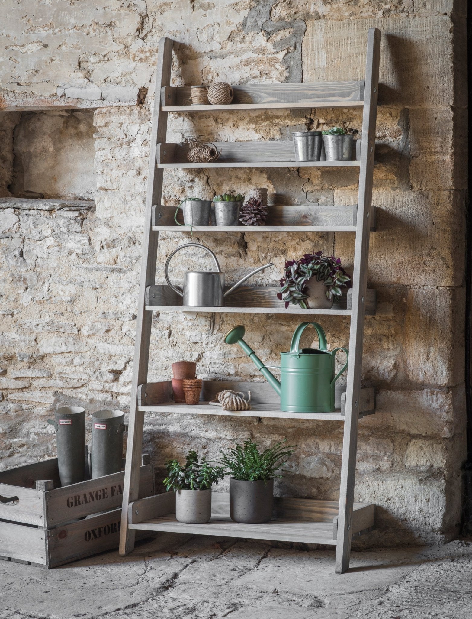 Aldsworth Shelf Ladder Wide, Large - Natural Shelves & Bookcases - Bokel Home
