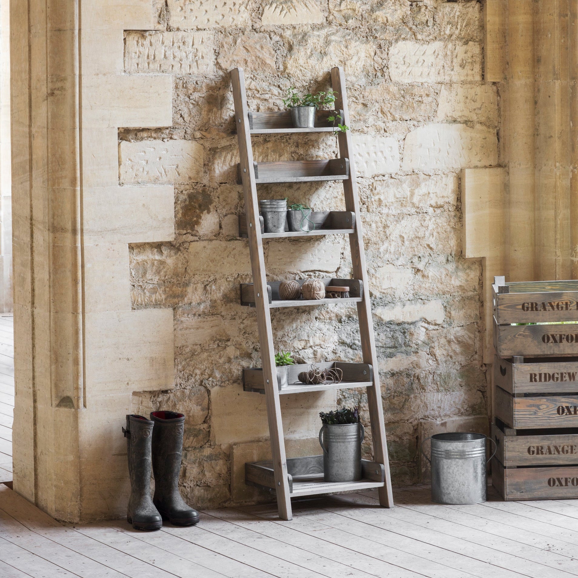 Aldsworth Shelf Ladder Wide, Small - Natural Shelves & Bookcases - Bokel Home