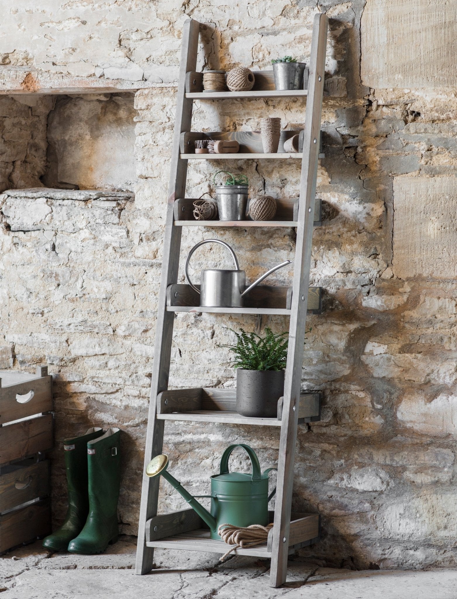 Aldsworth Shelf Ladder Wide, Small - Natural Shelves & Bookcases - Bokel Home