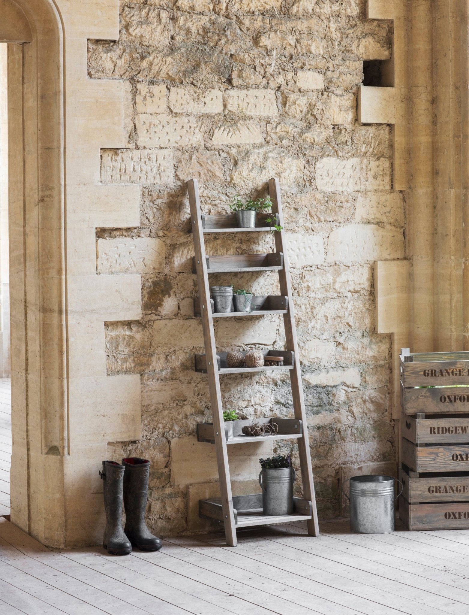 Aldsworth Shelf Ladder Wide, Small - Natural Shelves & Bookcases - Bokel Home