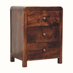 Arellano 3 Drawer Bedside Table - California Walnut Bedside Tables - Bokel Home