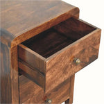 Arellano 3 Drawer Bedside Table - California Walnut Bedside Tables - Bokel Home