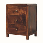 Arellano 3 Drawer Bedside Table - California Walnut Bedside Tables - Bokel Home