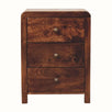 Arellano 3 Drawer Bedside Table - California Walnut Bedside Tables - Bokel Home