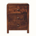 Arellano 3 Drawer Bedside Table - California Walnut Bedside Tables - Bokel Home