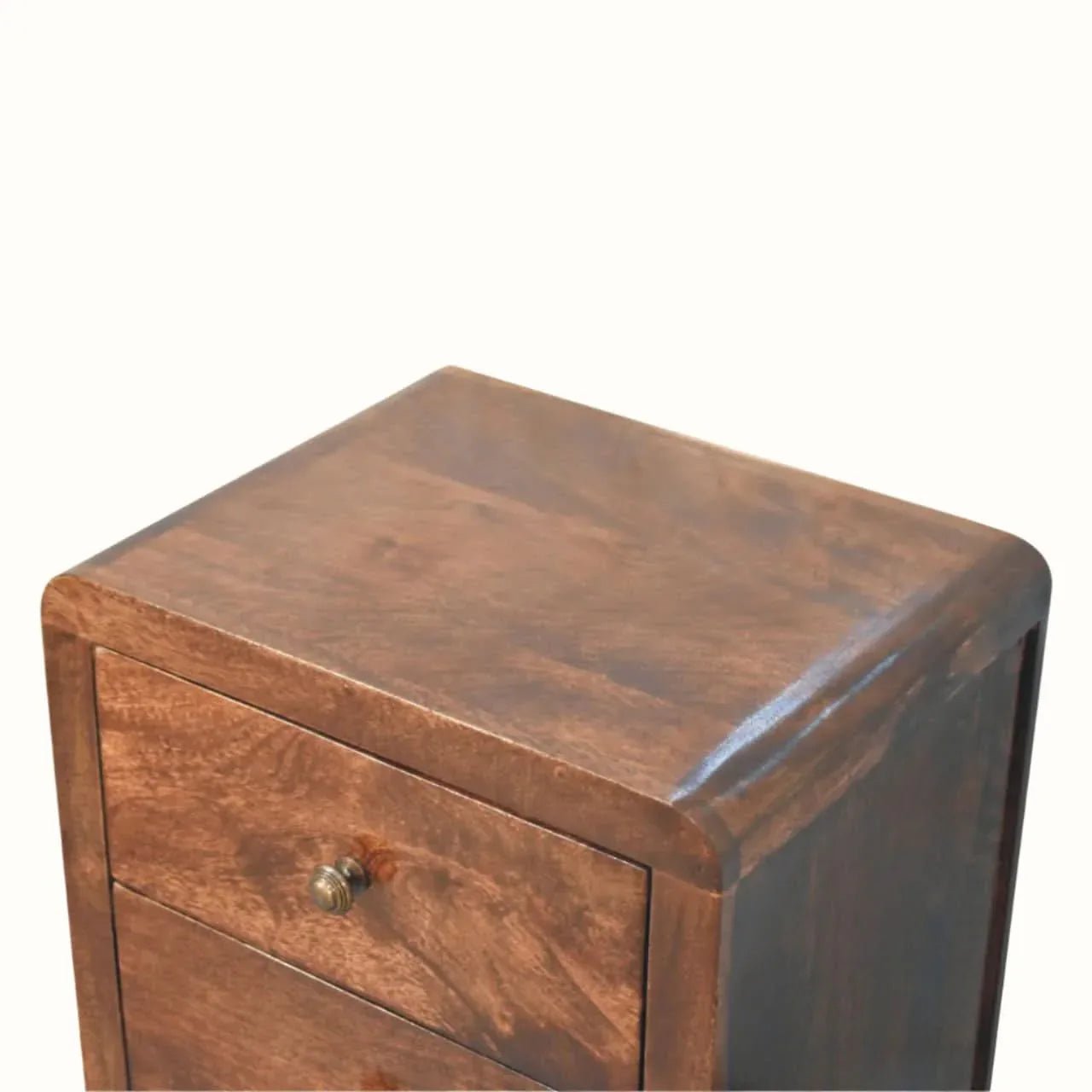 Arellano 3 Drawer Bedside Table - California Walnut Bedside Tables - Bokel Home
