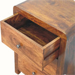 Arellano 3 Drawer Bedside Table - Chestnut Bedside Tables - Bokel Home