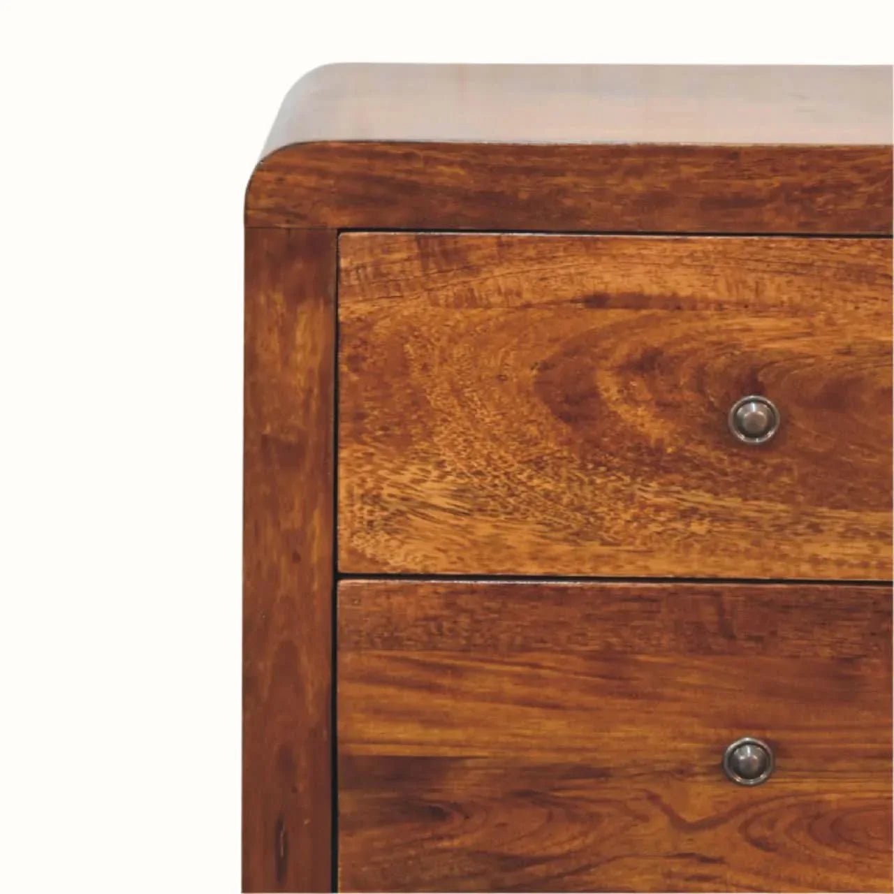 Arellano 3 Drawer Bedside Table - Chestnut Bedside Tables - Bokel Home