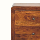 Arellano 3 Drawer Bedside Table - Chestnut Bedside Tables - Bokel Home