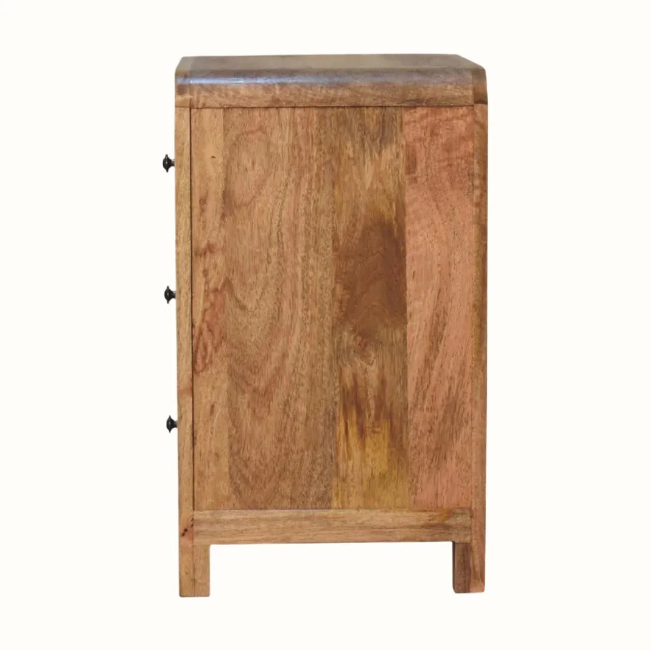 Arellano 3 Drawer Bedside Table - Natural Bedside Tables - Bokel Home