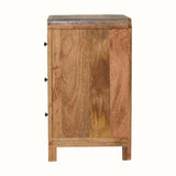 Arellano 3 Drawer Bedside Table - Natural Bedside Tables - Bokel Home