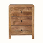 Arellano 3 Drawer Bedside Table - Natural Bedside Tables - Bokel Home