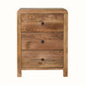 Arellano 3 Drawer Bedside Table - Natural Bedside Tables - Bokel Home
