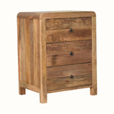 Arellano 3 Drawer Bedside Table - Natural Bedside Tables - Bokel Home