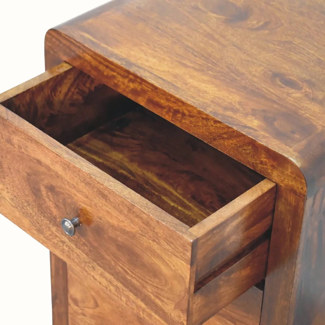 Arellano Bedside Table, Medium - Chestnut Bedside Tables - Bokel Home