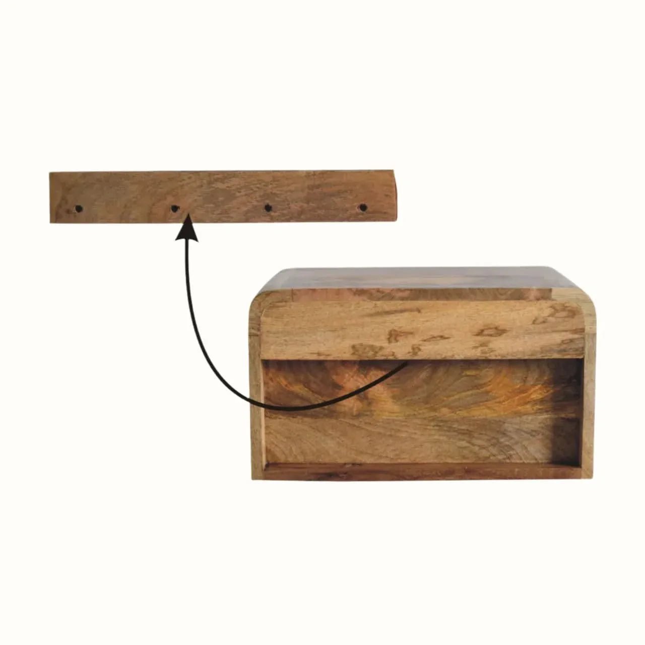 Arellano Wall - Mounted Bedside - Natural Bedside Tables - Bokel Home