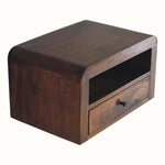 Arellano Wall Mounted Bedside Table, Medium- Chestnut Bedside Tables - Bokel Home