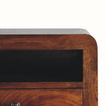 Arellano Wall Mounted Bedside Table, Medium- Chestnut Bedside Tables - Bokel Home