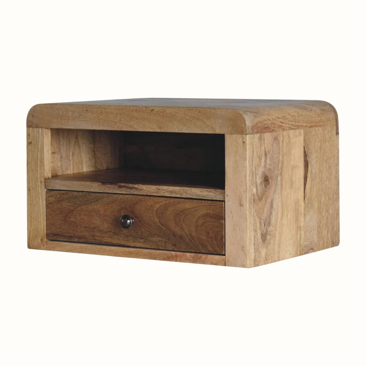 Arellano Wall Mounted Bedside Table, Medium - Natural Bedside Tables - Bokel Home