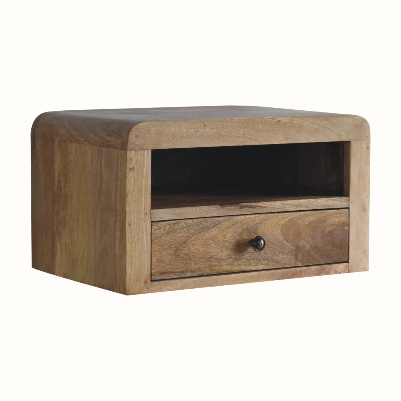 Arellano Wall Mounted Bedside Table, Medium - Natural Bedside Tables - Bokel Home