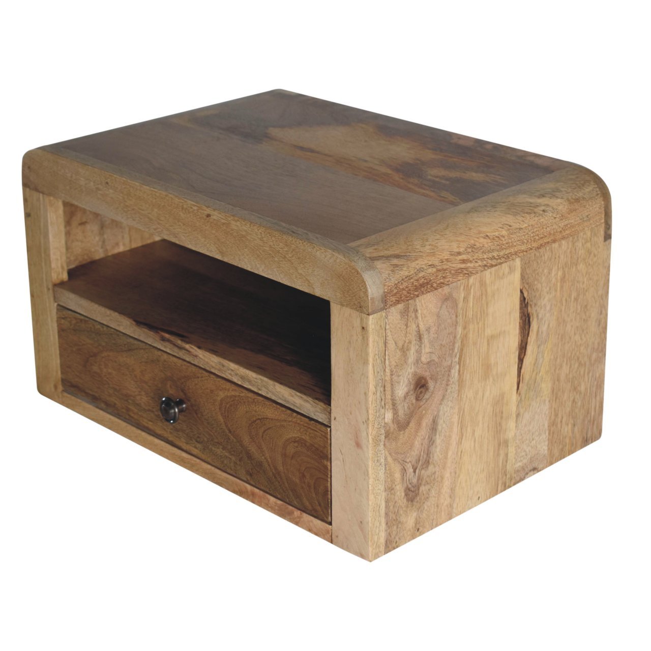 Arellano Wall Mounted Bedside Table, Medium - Natural Bedside Tables - Bokel Home