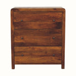 Arellano Chest of 3 Drawers, Medium- Chestnut