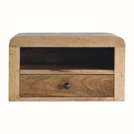 Arellano Wall Mounted Bedside Table, Medium - Natural