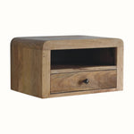 Arellano Wall Mounted Bedside Table, Medium - Natural
