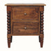 Arlen Spindle Bedside Cabinet, Medium - Chestnut Bedside Tables - Bokel Home