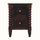 Arlen Spindle Bedside Cabinet, Small - Winewood Oak Bedside Tables - Bokel Home