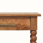 Arlen Spindle Bedside Table 1 Drawer, Medium - Golden Teak Bedside Tables - Bokel Home