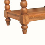 Arlen Spindle Bedside Table 1 Drawer, Medium - Golden Teak Bedside Tables - Bokel Home