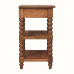Arlen Spindle Bedside Table 1 Drawer, Medium - Golden Teak Bedside Tables - Bokel Home