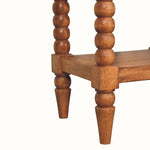 Arlen Spindle Bedside Table with 1 Drawer, Medium - Amber Oak Bedside Tables - Bokel Home