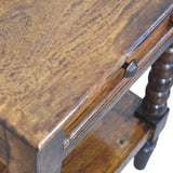 Arlen Spindle Bedside Table with 1 Drawer, Medium - Chestnut Bedside Tables - Bokel Home