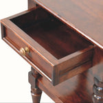 Arlen Spindle Bedside Table with 1 Drawer, Medium - Winewood Oak Bedside Tables - Bokel Home