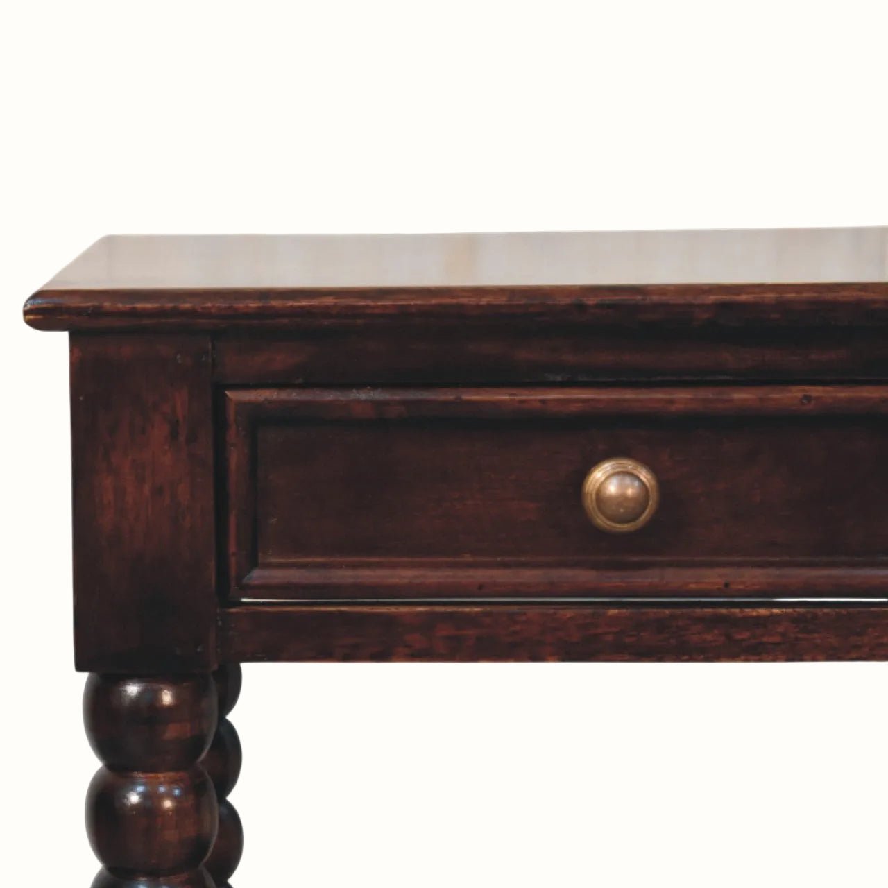 Arlen Spindle Bedside Table with 1 Drawer, Medium - Winewood Oak Bedside Tables - Bokel Home