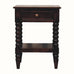 Arlen Spindle Bedside Table with 1 Drawer, Medium - Winewood Oak Bedside Tables - Bokel Home