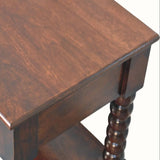 Arlen Spindle Bedside Table with 1 Drawer, Medium - Winewood Oak Bedside Tables - Bokel Home