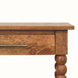 Arlen Spindle Bedside Table with Storage, Medium - Golden Teak Bedside Tables - Bokel Home