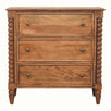 Arlen Spindle Chest of 3 Drawers - Amber Oak Chest of Drawers - Bokel Home