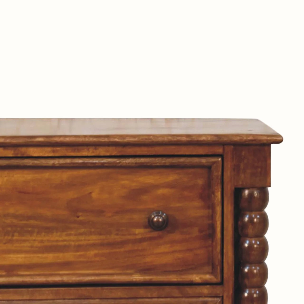 Arlen Spindle Chest of 3 Drawers - Chestnut Chest of Drawers - Bokel Home