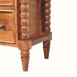 Arlen Spindle Chest of 3 Drawers - Chestnut Chest of Drawers - Bokel Home