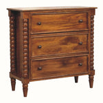 Arlen Spindle Chest of 3 Drawers - Chestnut Chest of Drawers - Bokel Home