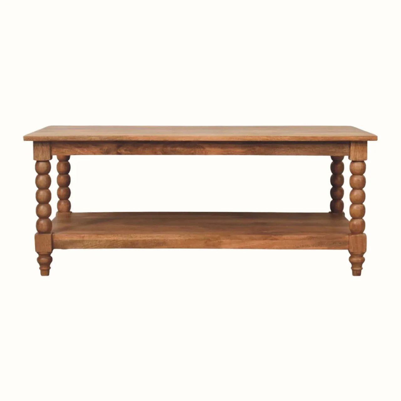 Arlen Spindle Coffee Table, Large - Golden Teak Coffee Tables - Bokel Home